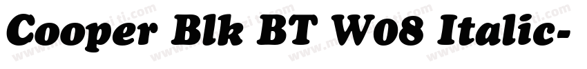 Cooper Blk BT W08 Italic字体转换
